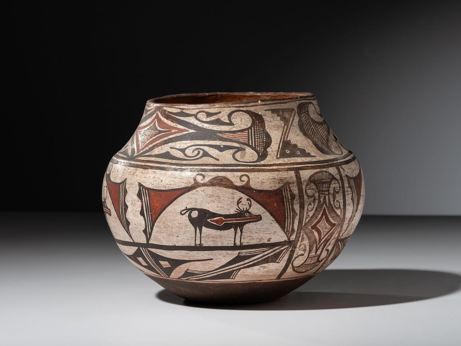 Zuni Polychrome Pottery Jar