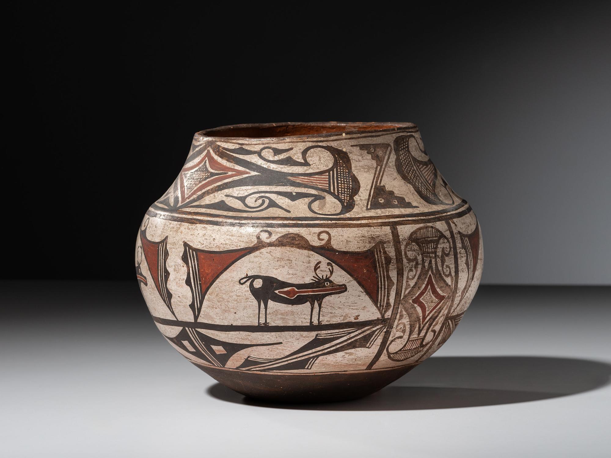 Zuni Polychrome Pottery Jar