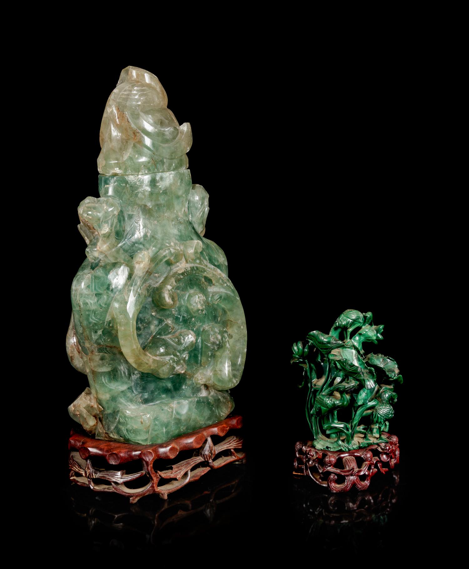 Two Chinese Hardstone Vessels