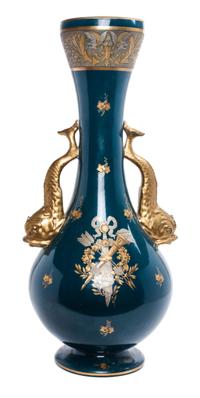 A Continental Ceramic Vase Height 25 inches.