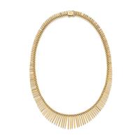 YELLOW GOLD FRINGE NECKLACE