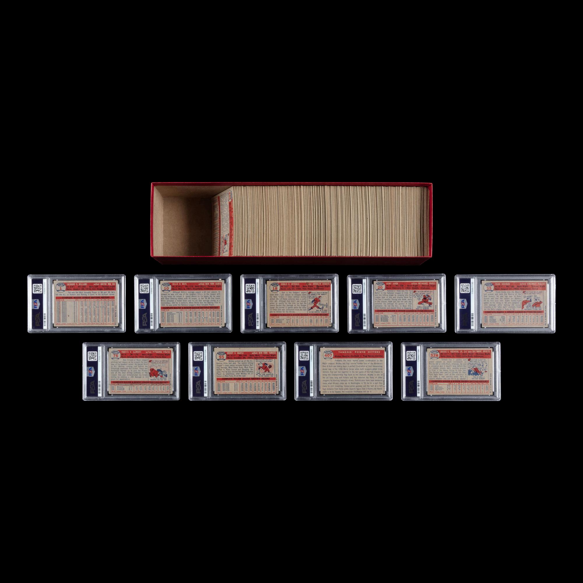 A Complete Set of 1957 Topps Baseball Cards (407/407) from The Collection of David Eisenhower