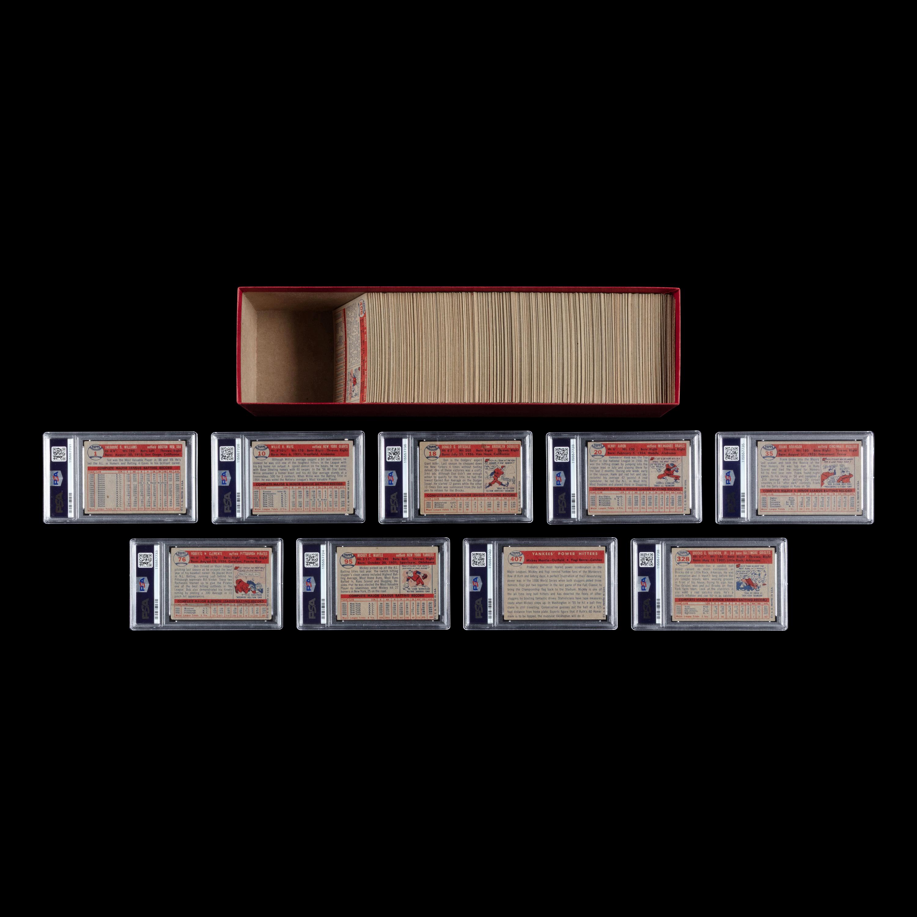 A Complete Set of 1957 Topps Baseball Cards (407/407) from The Collection of David Eisenhower