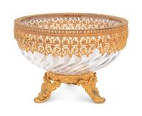 A Baccarat Gilt Metal Mounted Center Bowl