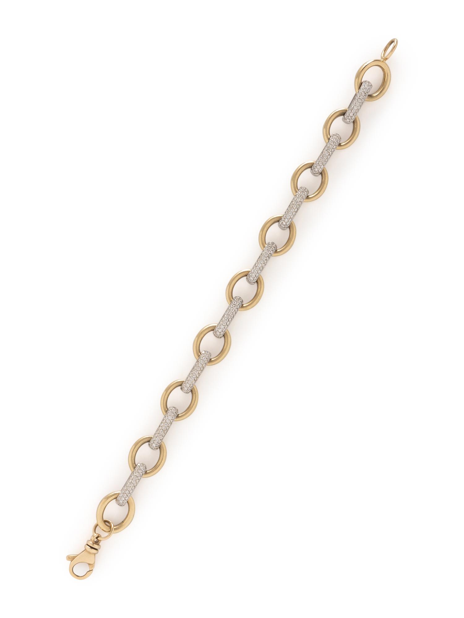 DIAMOND AND BICOLOR GOLD BRACELET