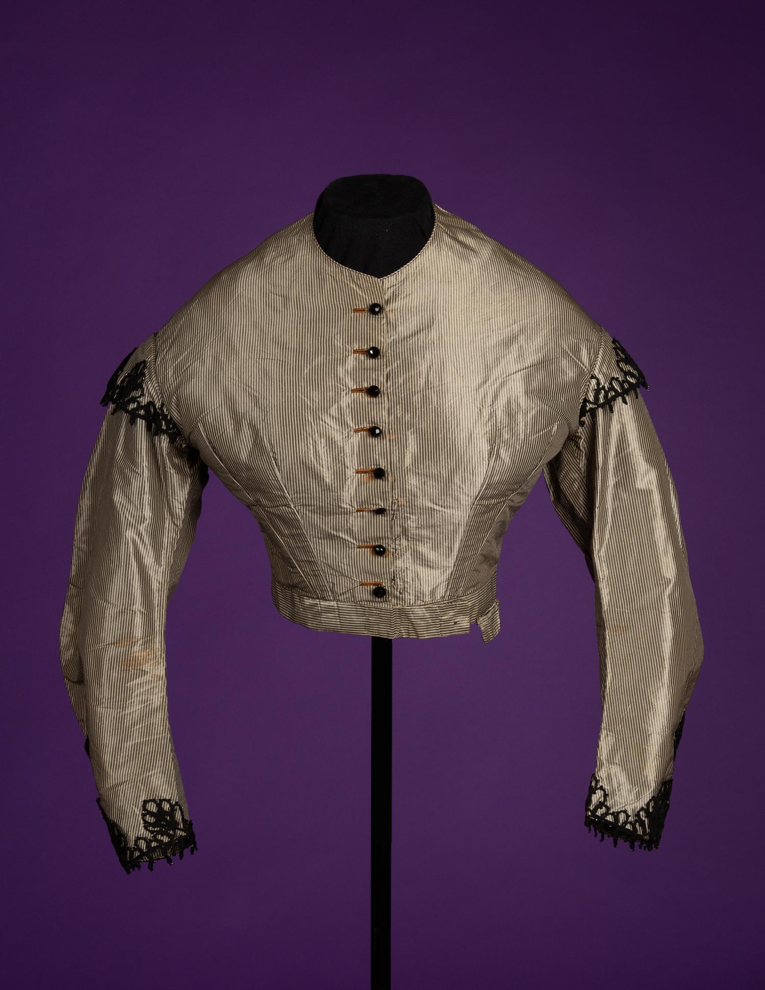 Three Bodices, Including Zouave Style Bolero, 1860s