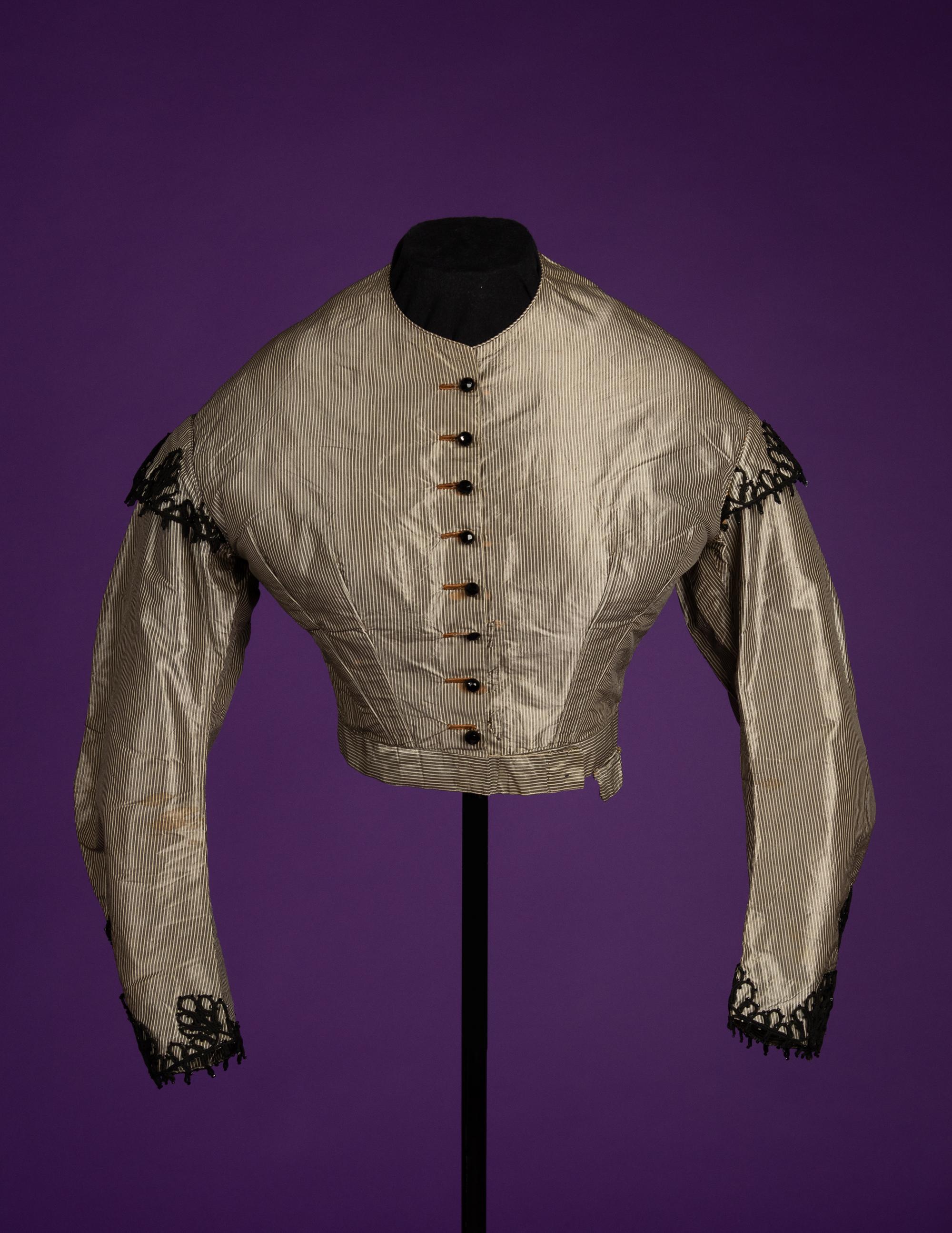 Three Bodices, Including Zouave Style Bolero, 1860s