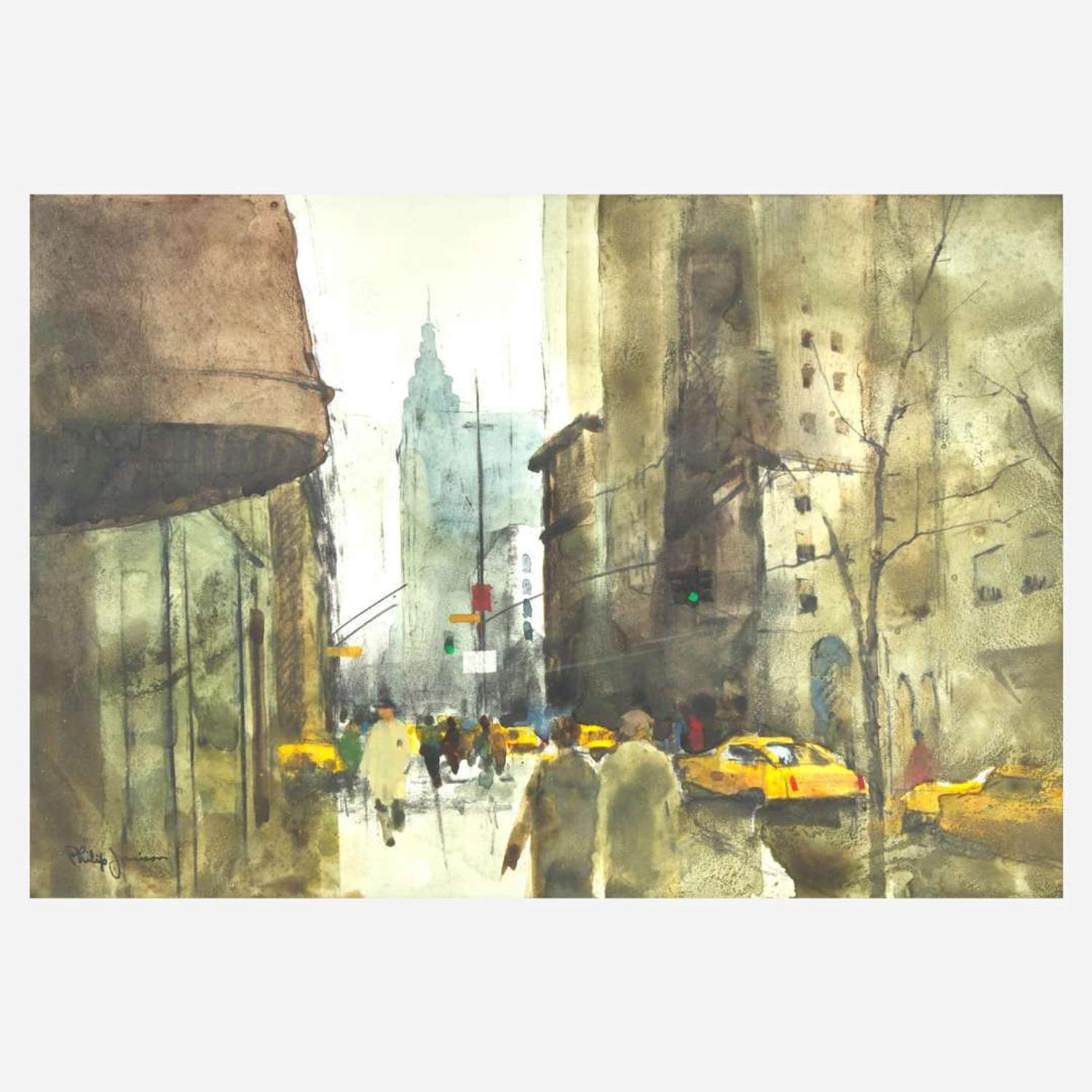 Philip Jamison (American, B. 1923) 5th Ave at 57th Street