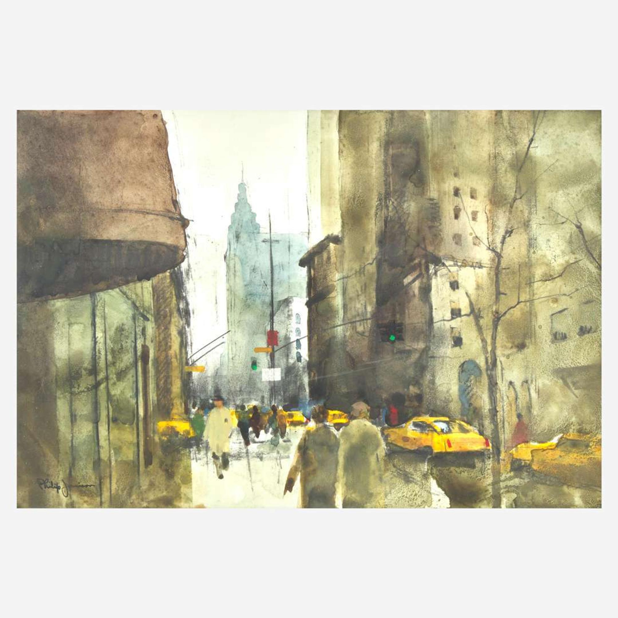 Philip Jamison (American, B. 1923) 5th Ave at 57th Street