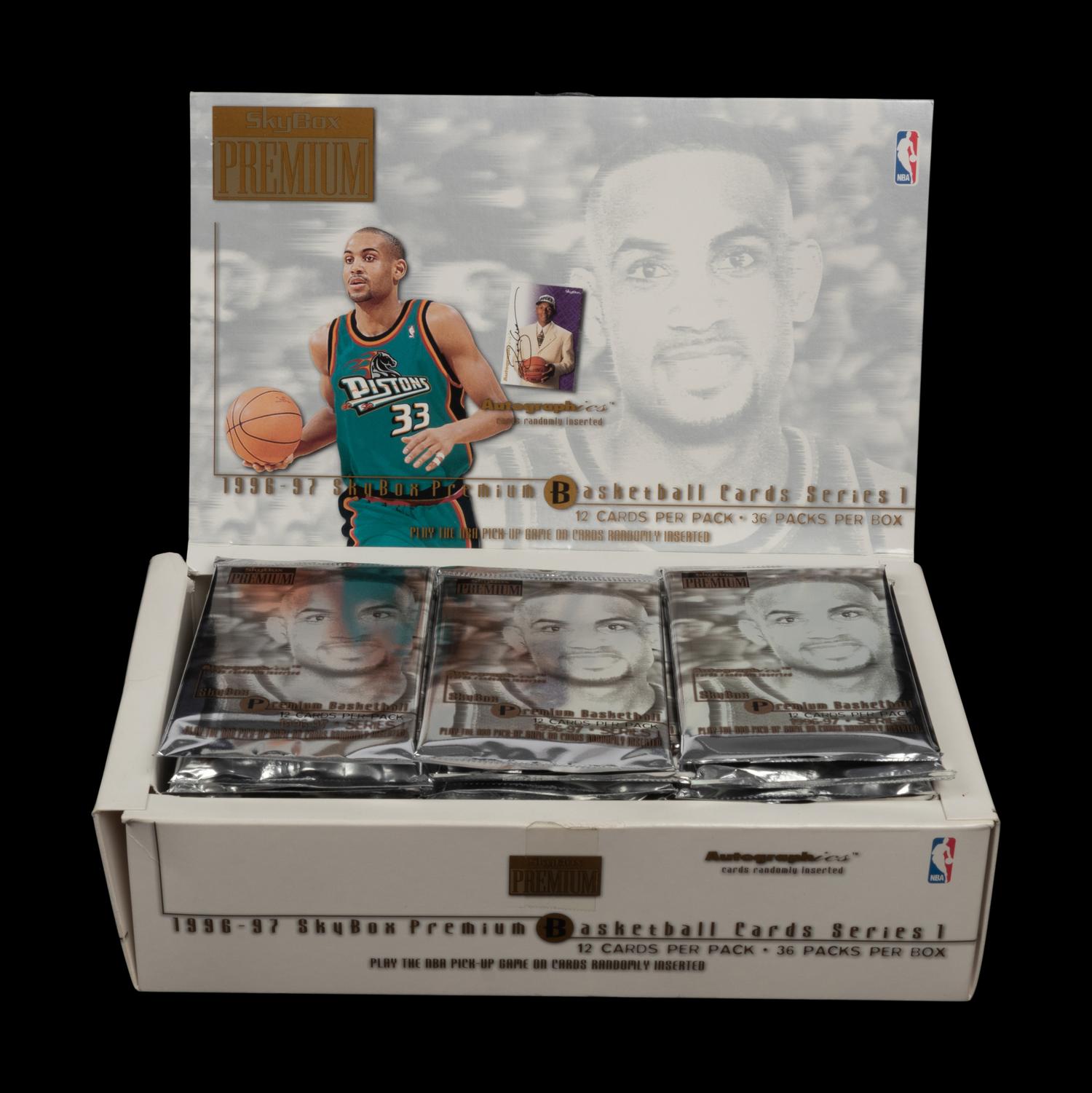 A Group of 42 Packs of 1996-97 Skybox Premium Series One Basketball Cards