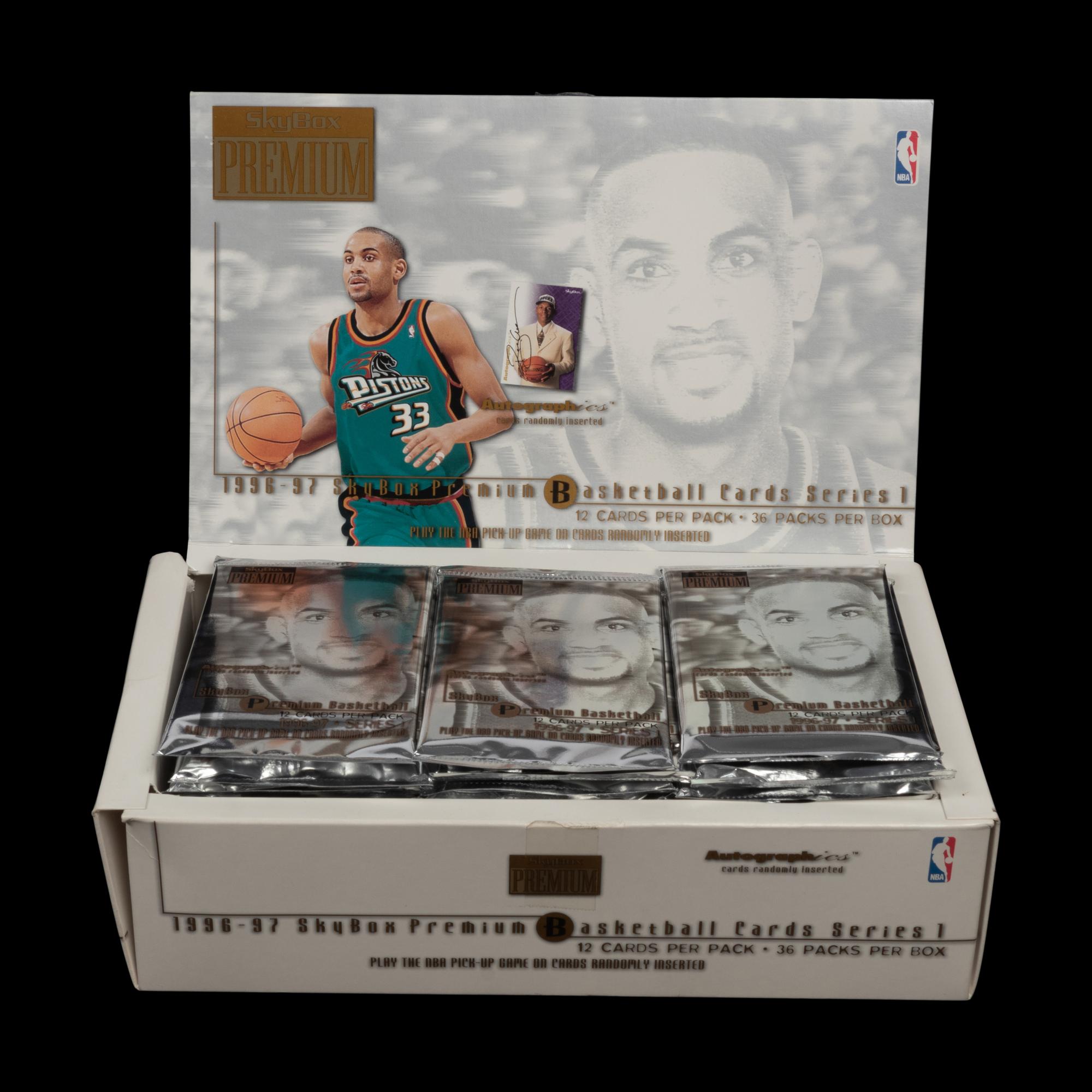 A Group of 42 Packs of 1996-97 Skybox Premium Series One Basketball Cards