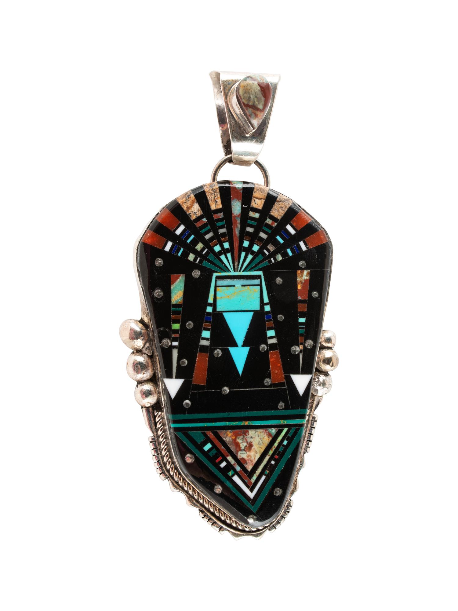 Sterling Silver and Mosaic Inlay Pendant