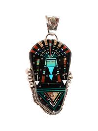 Sterling Silver and Mosaic Inlay Pendant