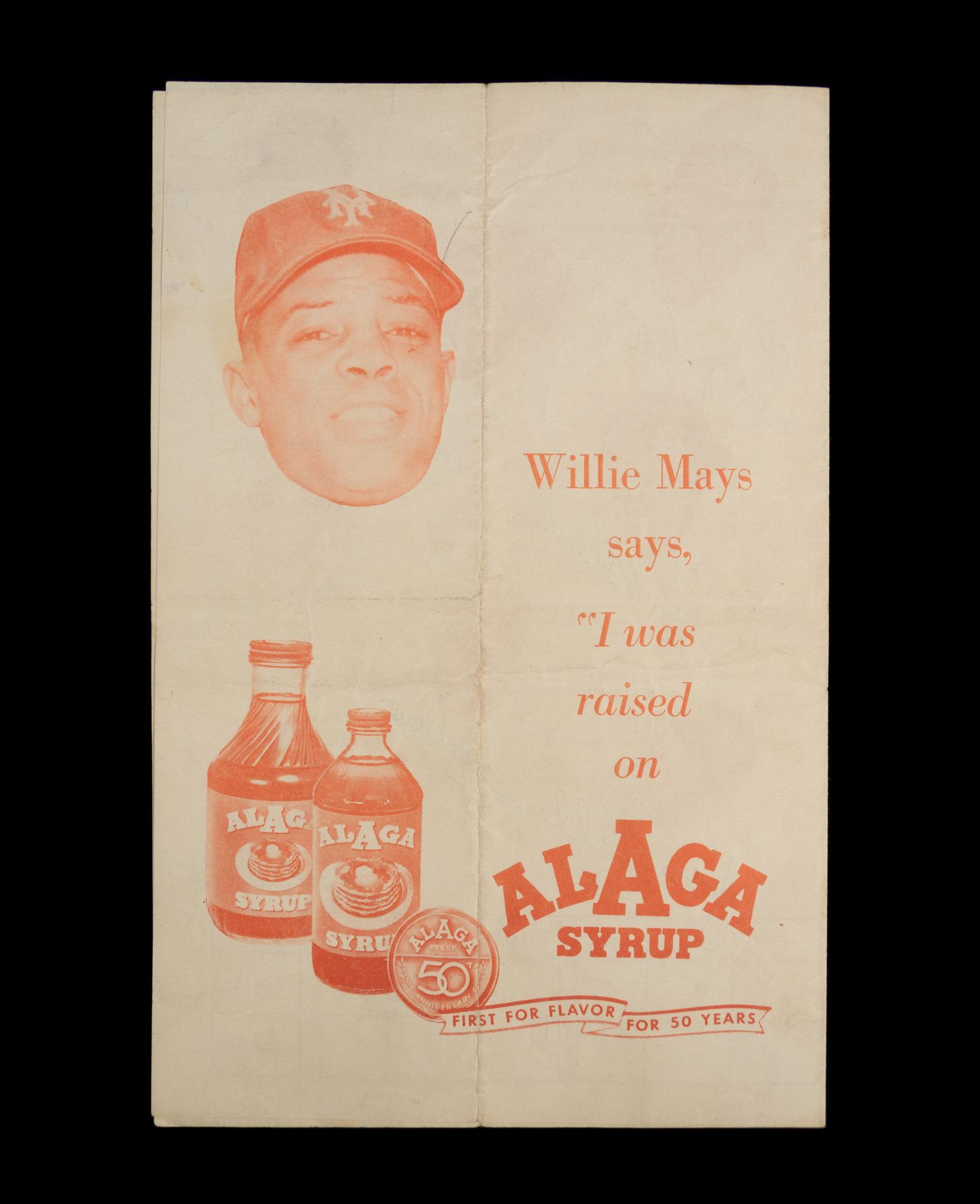 An Important 1955 Negro Baseball All Stars Barnstorming Tour Signed Program (Including Mays, Aaron, Banks and Doby)