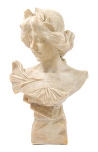 An Italian Marble Bust Height 23 inches. — DANTE ZOI, 19TH/20TH CENTURY