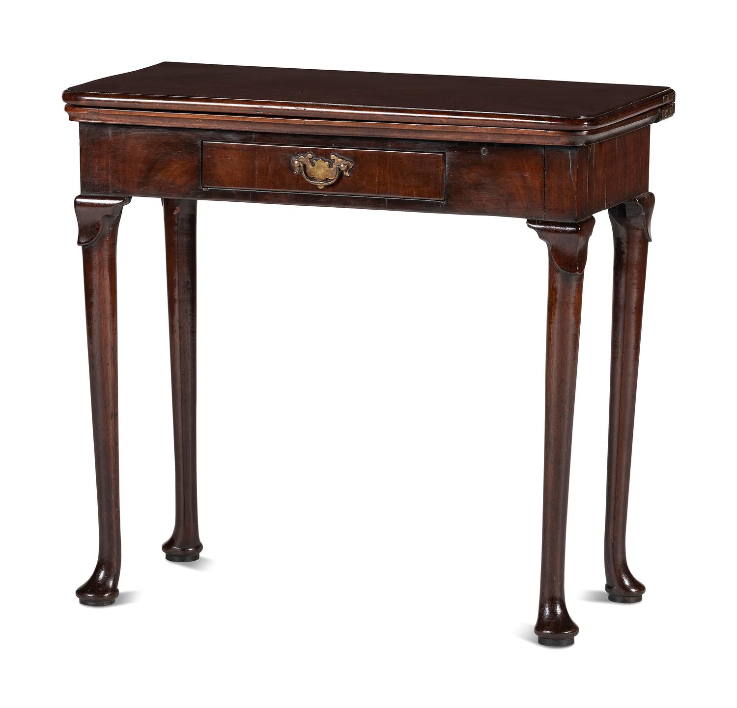 A George II Carved and Figured Walnut Game Table