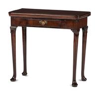 A George II Carved and Figured Walnut Game Table