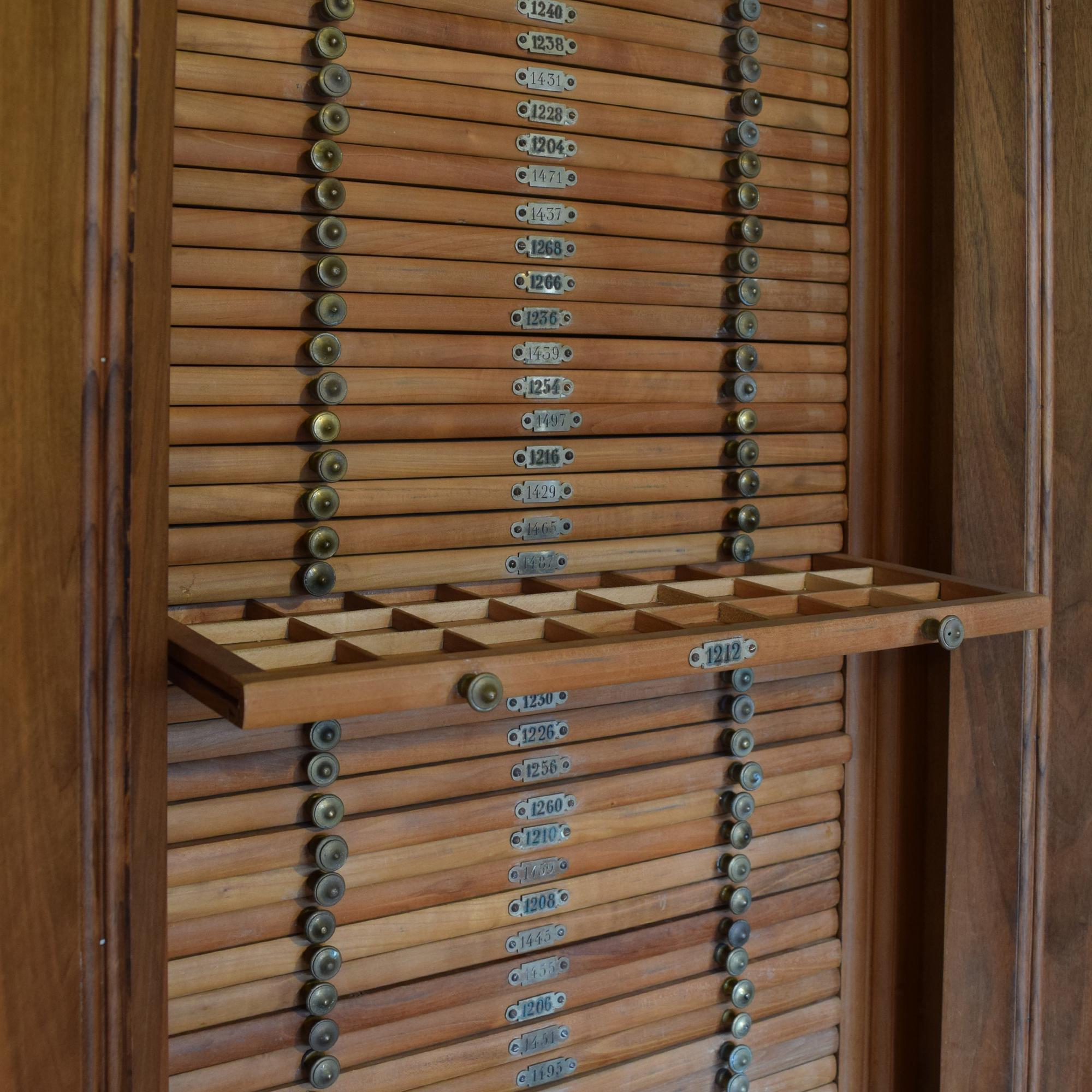 A Pair of Italian Walnut Specimen Cabinets 31" W x 19.5" D x 74.25" H — Italy, 19th Century