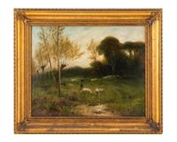 Woodland Meadow with Sheep