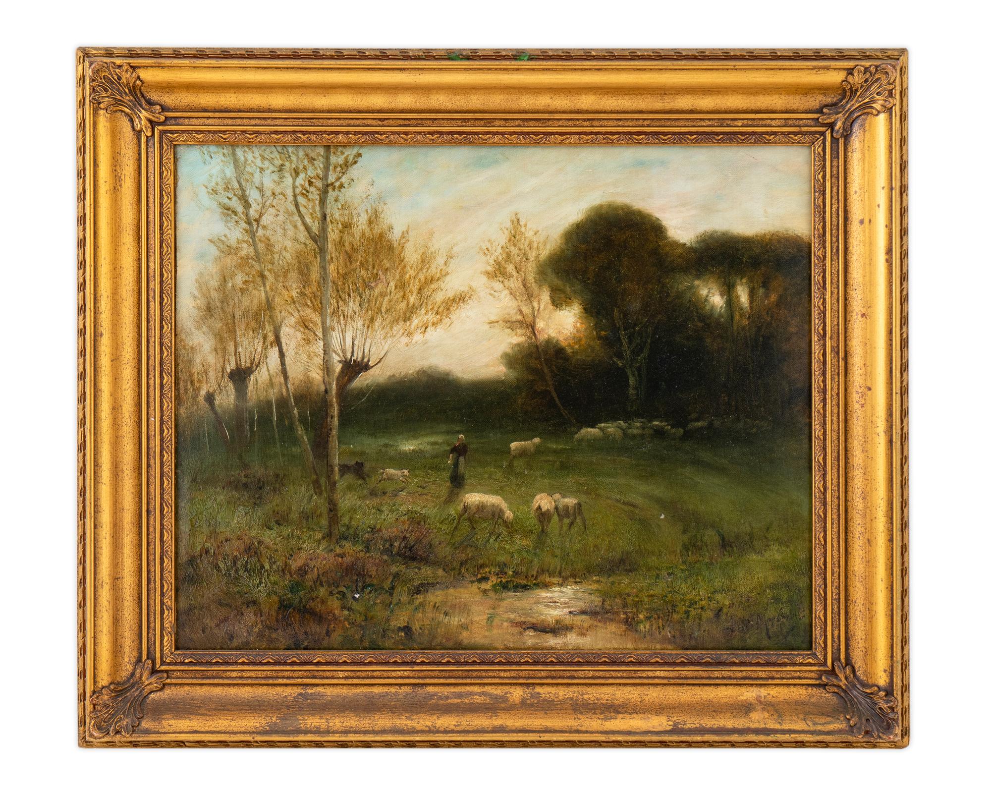 Woodland Meadow with Sheep