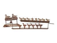 Three Mounted Cast Iron Carnival Shooting Targets