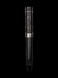 Conway Stewart: Churchill-Ebonite and Silver Trim Limited Edition Fountain Pen and Ink Set