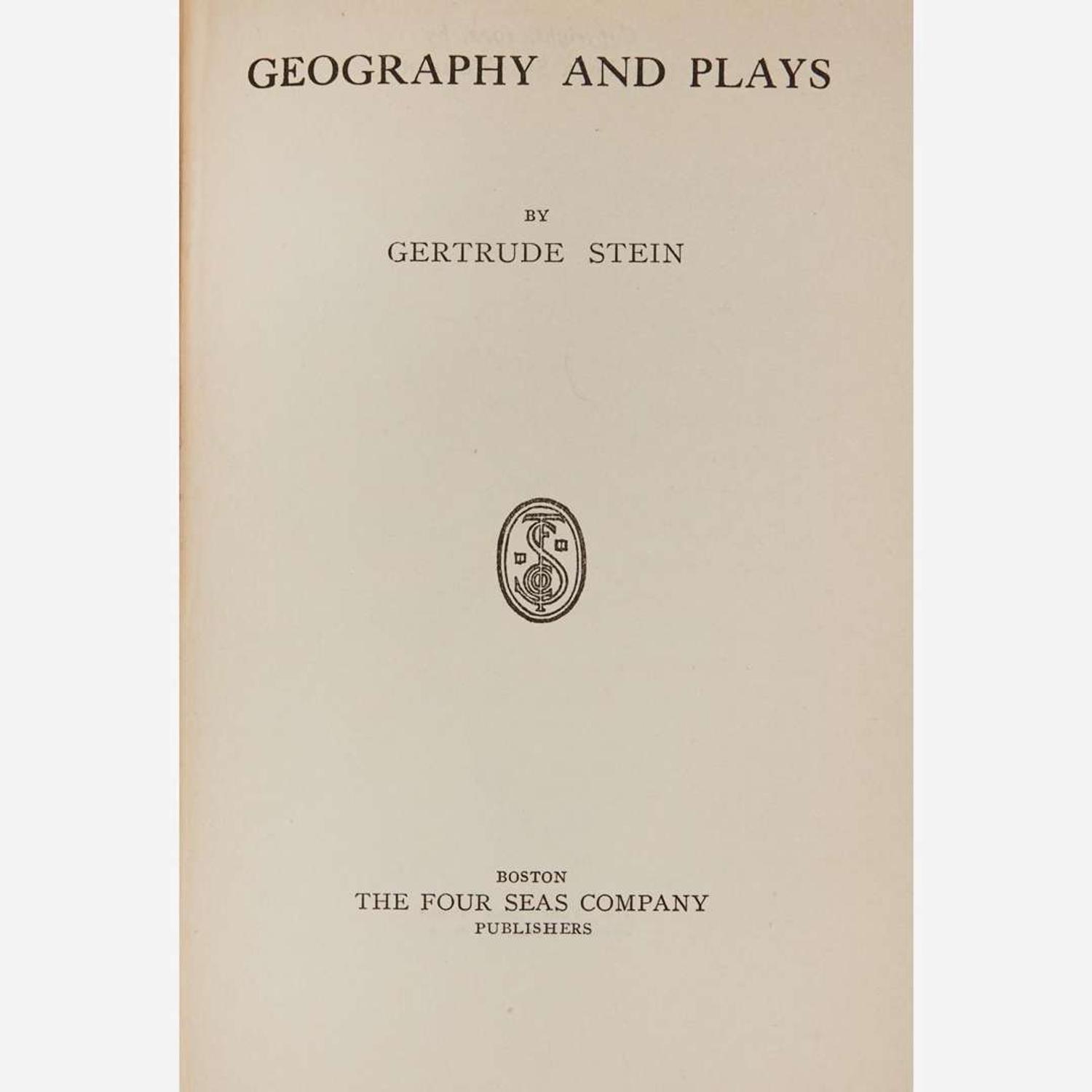 [Literature] Stein, Gertrude Group of 7 First Editions