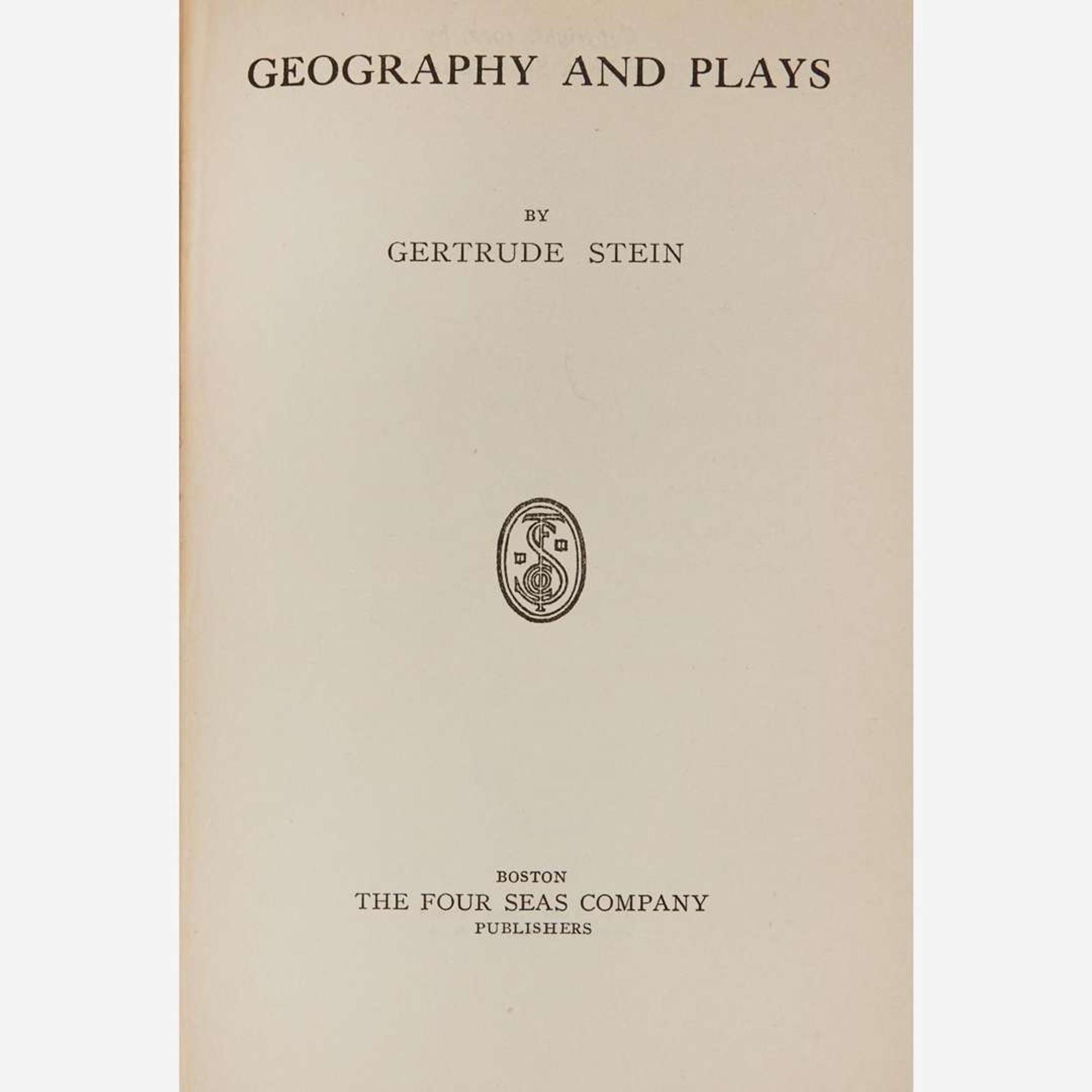 [Literature] Stein, Gertrude Group of 7 First Editions