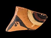 An Attic Black-Figured Kylix Vase Fragment
