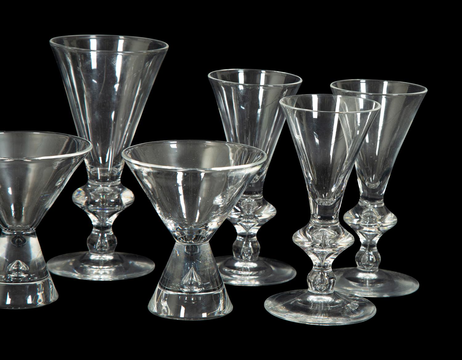 A Steuben Glass Stemware Service