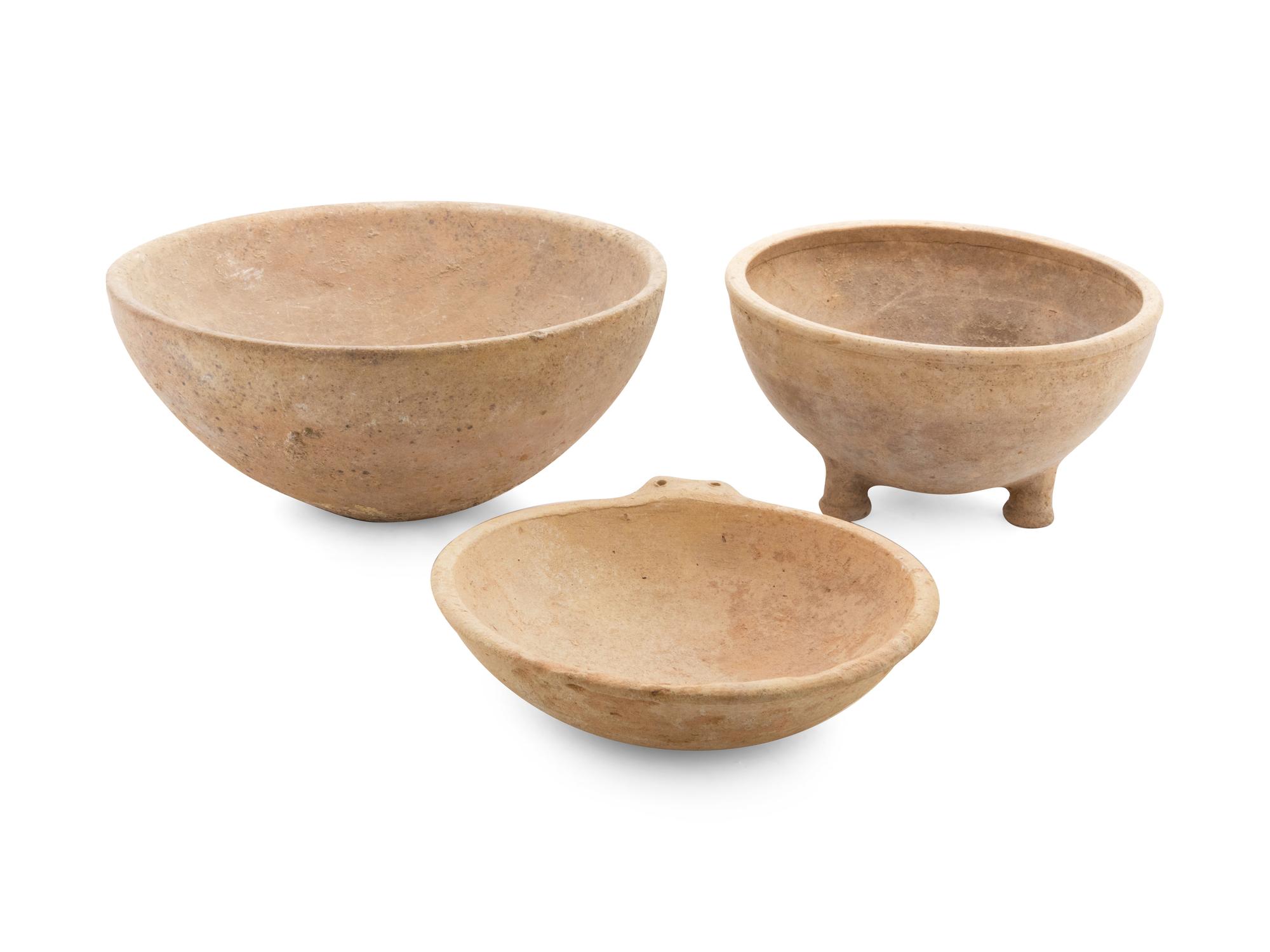Three Ancient Terra Cotta Vessels