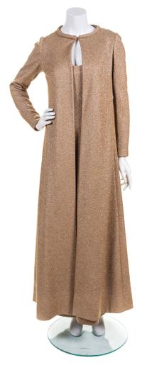 A Givenchy Metallic Lurex Gown Ensemble,