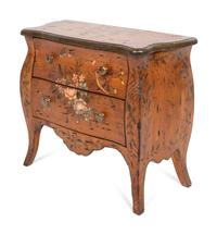 A Diminutive Painted Commode