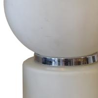 A Glass and Chrome Table Lamp 12" W x 12" D x 36" H — Italy, Mid-20th Century