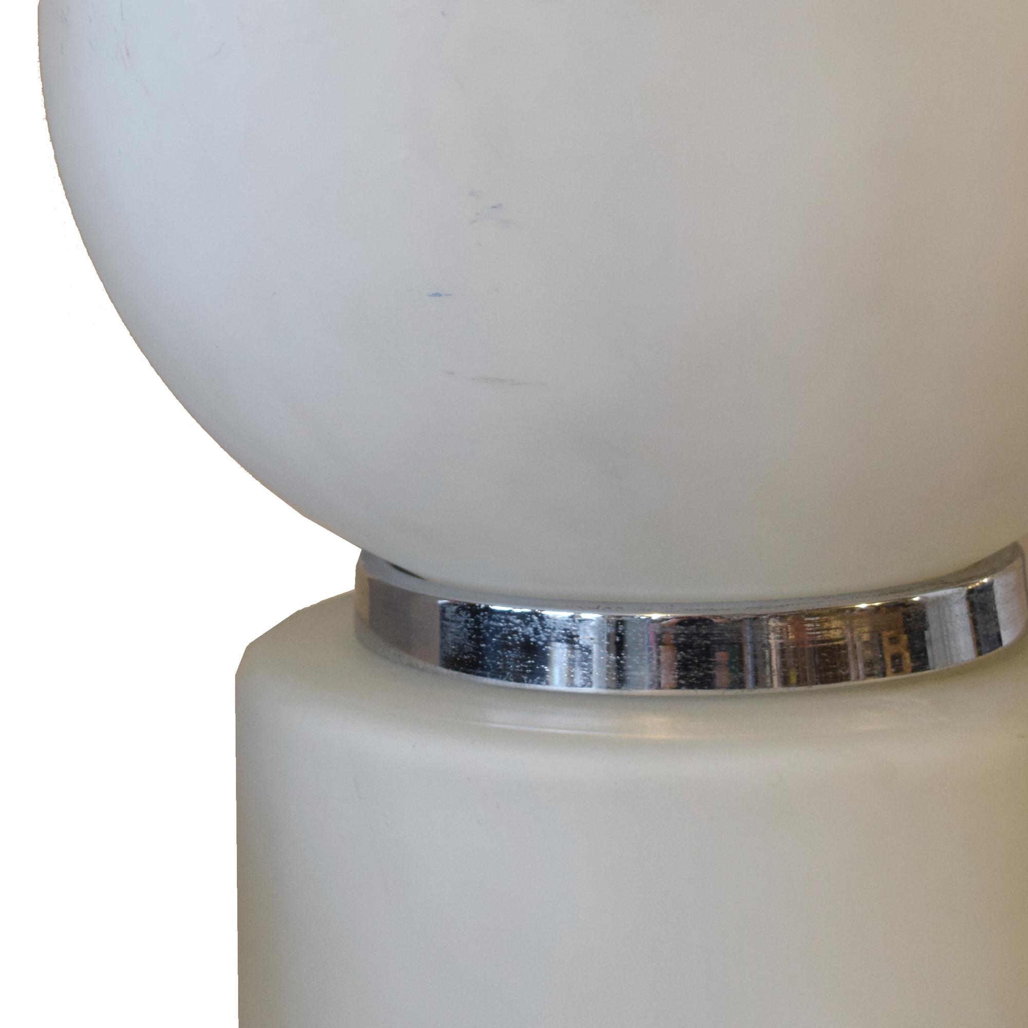 A Glass and Chrome Table Lamp 12" W x 12" D x 36" H — Italy, Mid-20th Century