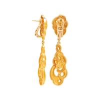LALAOUNIS, YELLOW GOLD PENDANT EARRINGS