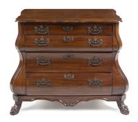 A Dutch Walnut Commode Height 33 3/4 x width 36 1/2 x depth 19 1/2 inches. — 19TH CENTURY