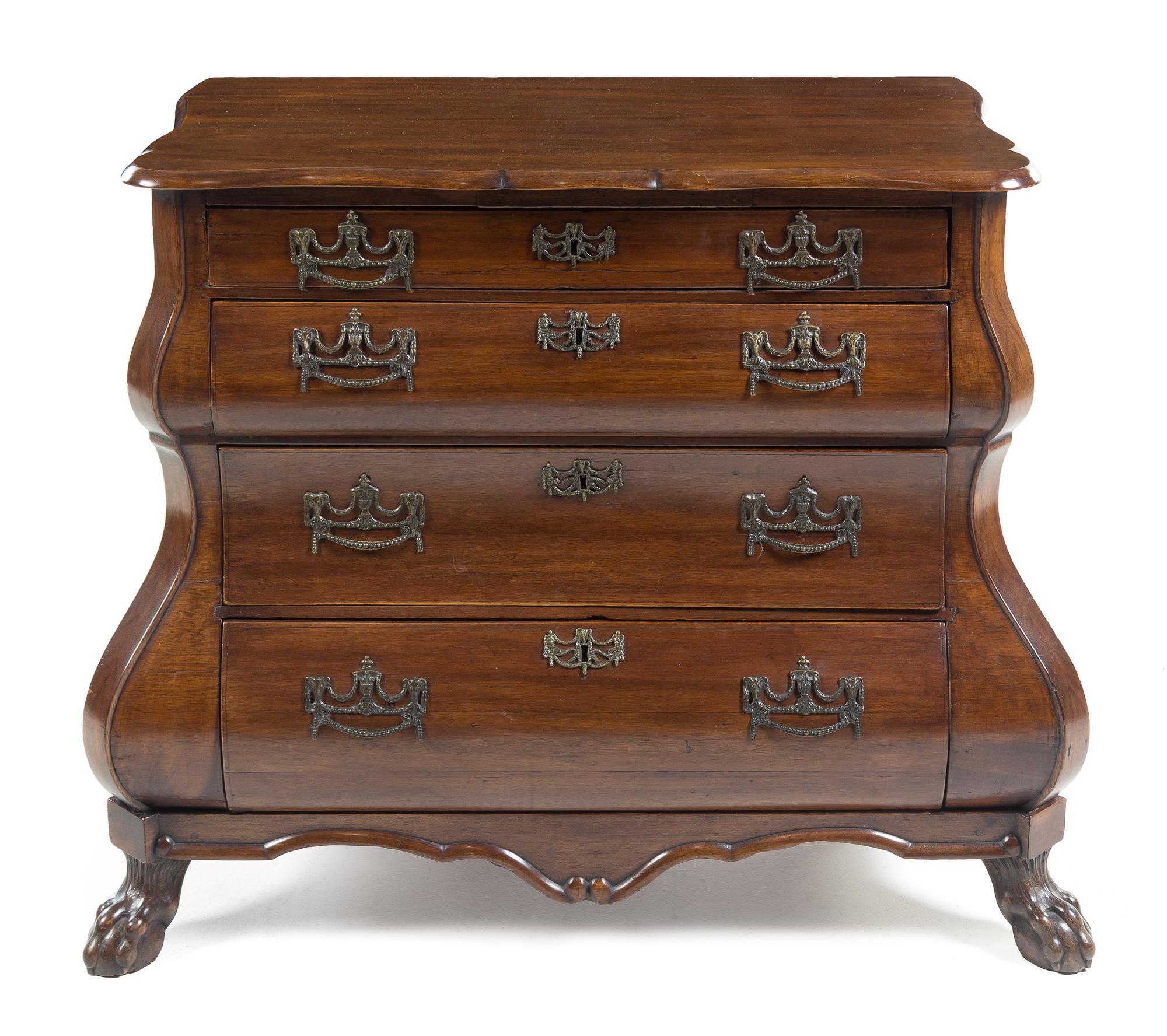 A Dutch Walnut Commode Height 33 3/4 x width 36 1/2 x depth 19 1/2 inches. — 19TH CENTURY