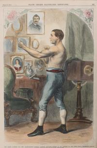 Three Hand Colored Engravings of Boxing Scenes Height 15 x width 10 inches — LATE 19TH CENTURY