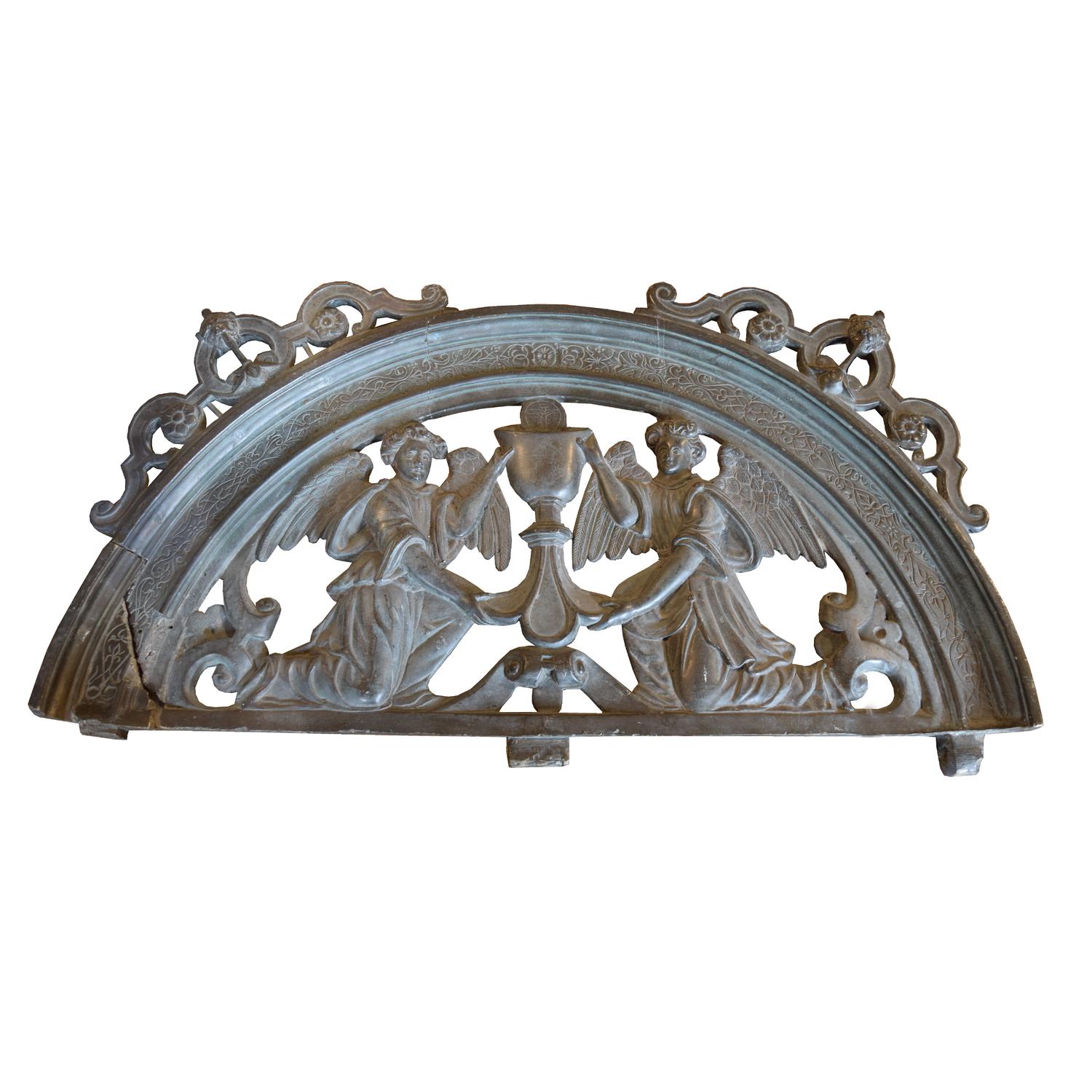 A Bronze Arch Top Panel 28" W x 1.5" D x 14" H — Italy, 20th Century