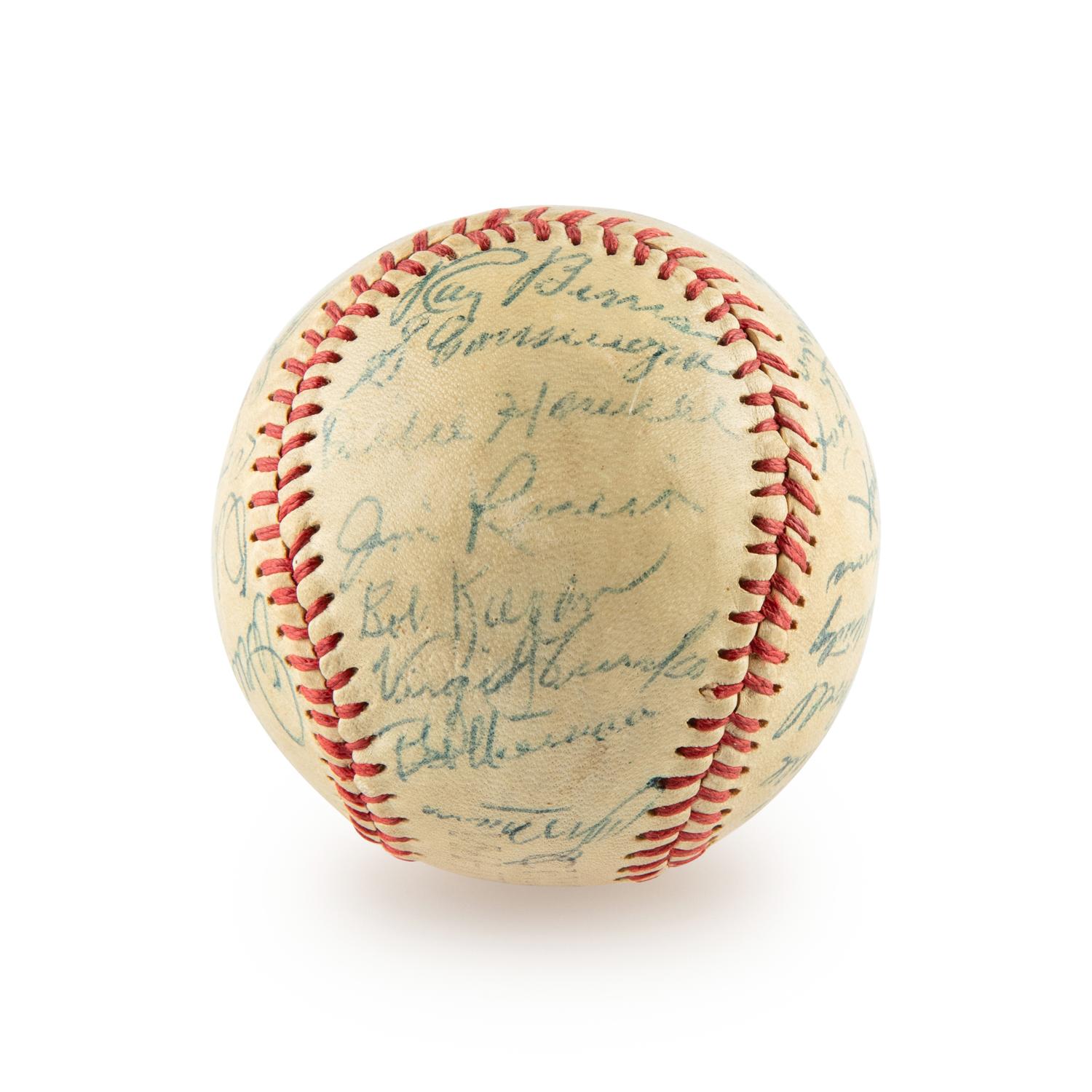 A 1955 Chicago White Sox Team Signed Autograph Baseball Including Nellie Fox (Beckett Authentication Services) - 30 Signatures