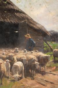 Rural Landscape with a Shepherd and Sheep