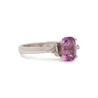 PINK SAPPHIRE AND DIAMOND RING