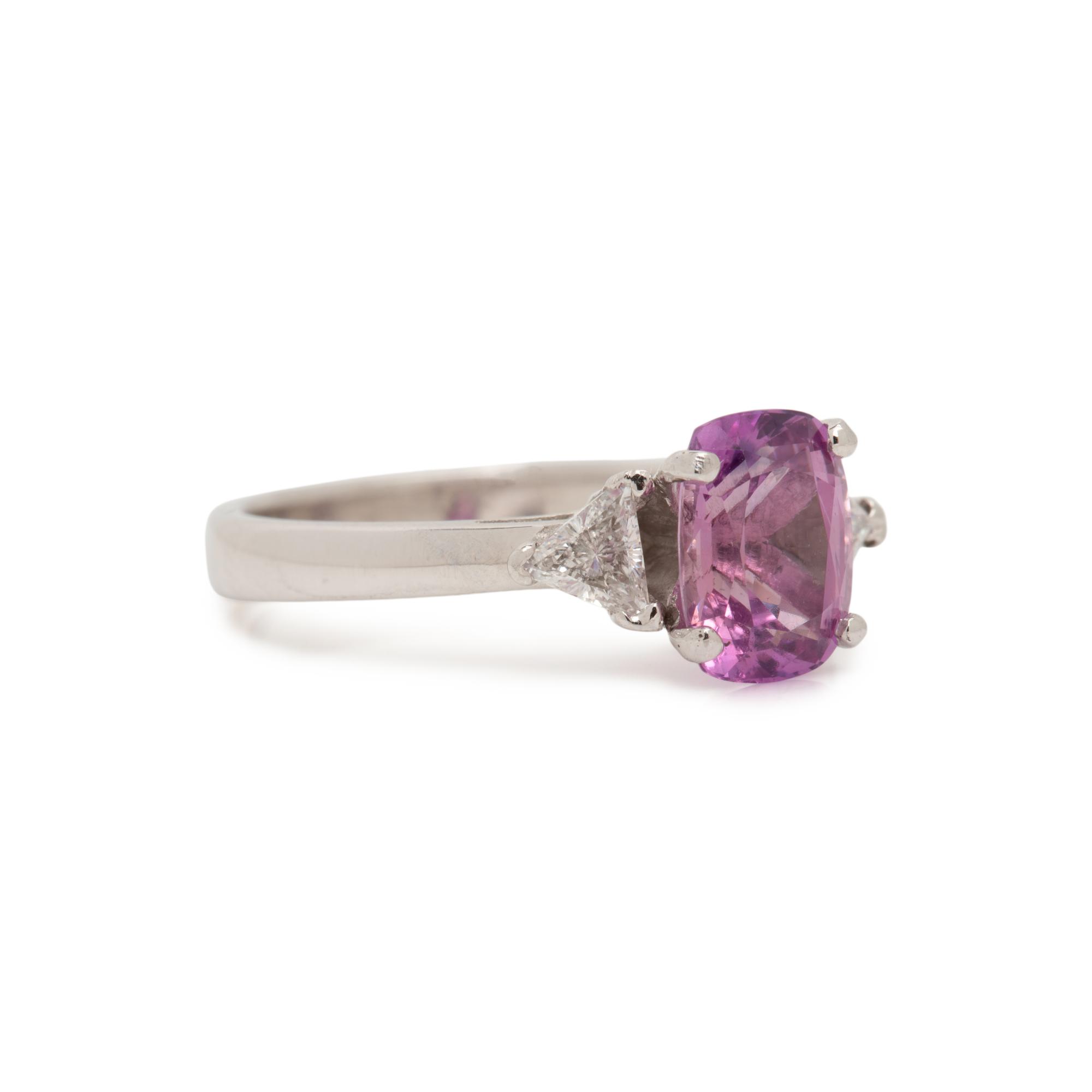 PINK SAPPHIRE AND DIAMOND RING
