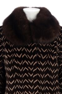 J. Mendel Sheared Mink and Sable Fur Coat