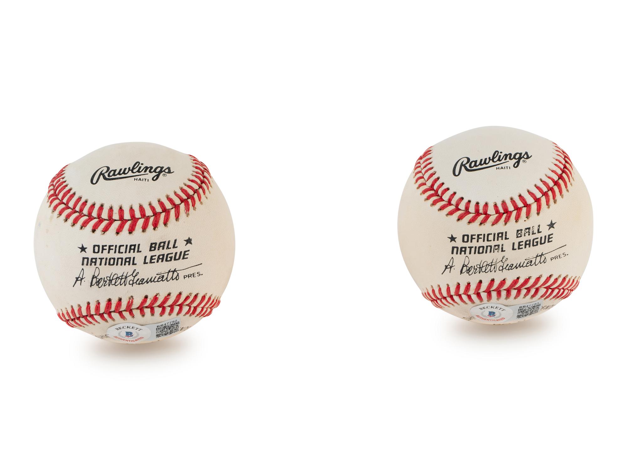 A Group of Two Don Drysdale Single Signed Baseballs (BAS Beckett Authentication Services Certified)