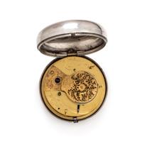 BRITISH, STERLING SILVER DEMI-HUNTER POCKET WATCH