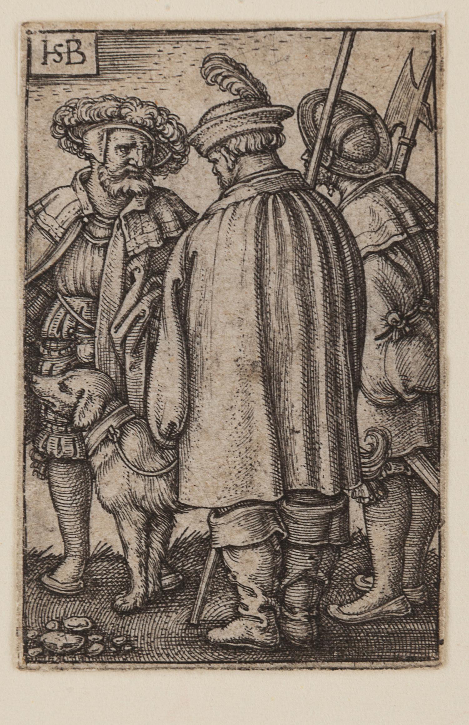 Three Soldiers and the Dog (together with three old master engravings)