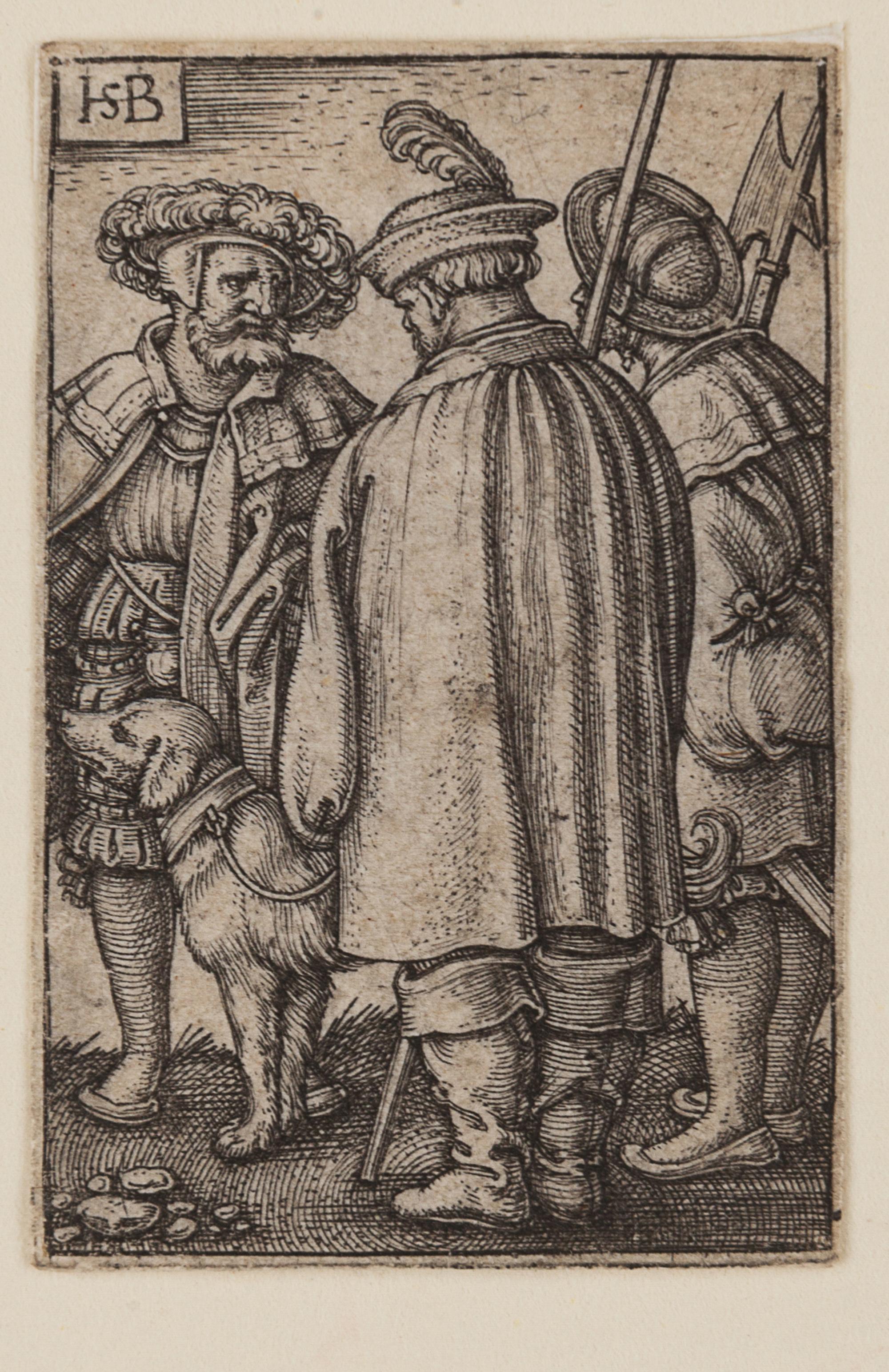 Three Soldiers and the Dog (together with three old master engravings)