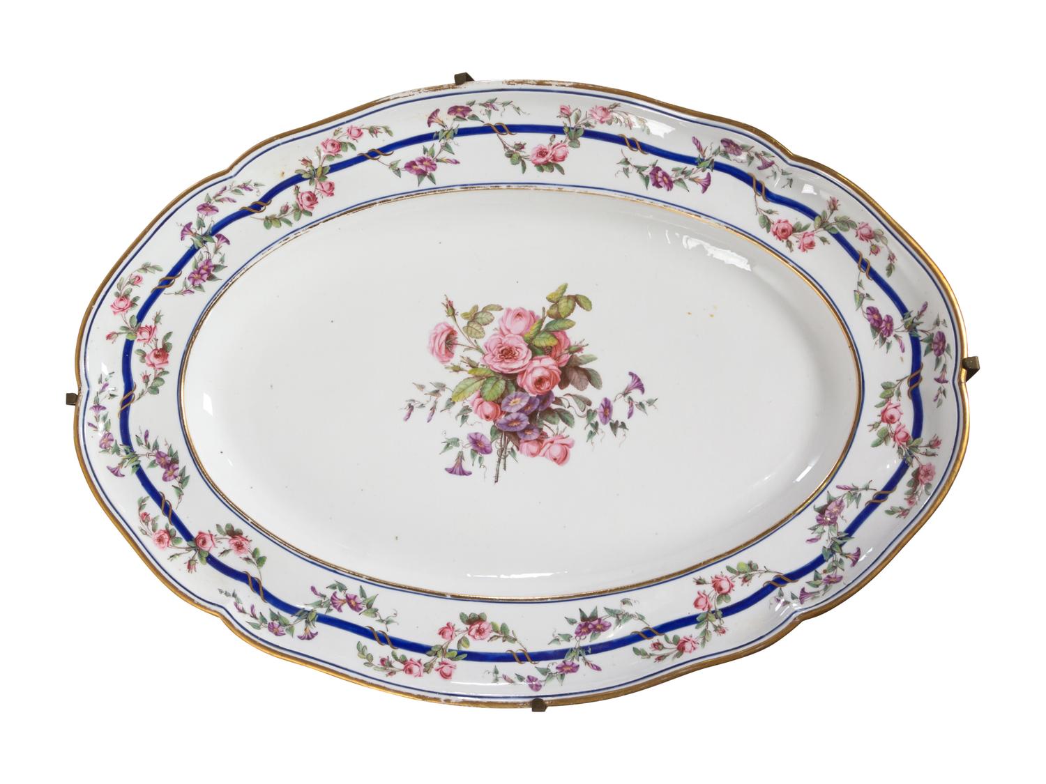A Pair of Gilbert Drouet Painted Sèvres Porcelain Platters